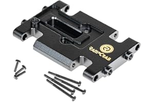 RampCrab AX24 Skid Plate Gear Mount Black Plating Brass Bracket for AX24 XC-1 21 Grams Upgrade Parts for 1/24 RC Crawler Car