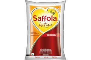 Saffola Active Refined Cooking oil | Rich in Omega 3 & Oryzanol | Multi-Source Edible Rice Bran & Soyabean oil | 850g/910g pouch[weight may vary]