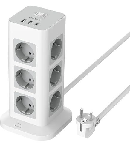 Multiprise Avec Interrupteur TOPREK 8 Prises Multiprise