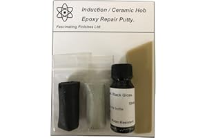 FASCINATING FINISHES LTD 1 x Ceramic/Induction Hob Epoxy Repair Putty. Gloss Black. Ideal For Repairing Chipped & Damaged Edges. 38g