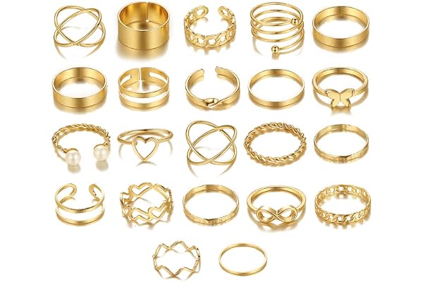Shining Diva Fashion Latest Stylish Metal Boho Midi Finger Rings for Women and Girls - Silver
