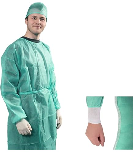 Camice Protettivo Monouso In TNT - Idrorepellente, Con Cerniera E Cappuccio, Made In Italy - Foto 13