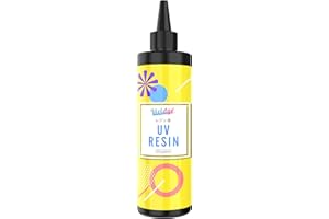 VIVIDYE Résine UV 500g - Résine Epoxy Ultraviolette Transparent Type Dur pour la Fabrication Bijoux, Artisanat DIY - Rapide Durcissement UV Resin Colle pour Moules, Pendentifs Resine, Décoration Artisanale