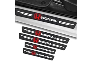 ADIEN 4PCS Car Door Sill Protector for Honda Accord Civic CRV HRV Pilot Touring EX EX-L, Carbon Fiber Car Door Threshold Sticker Anti-Dirty Sill Scuff Plate Scratch Cover