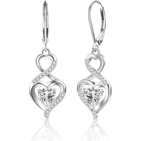 LOVANS Orecchini Pendenti In Argento 925 Con Nodo Celtico E Zircone Blu, Gioiello Regalo Per Donna