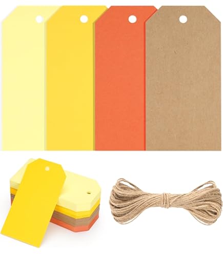 jijAcraft 100 stuks zwarte cadeaulabels, kraftpapier labels 10 x