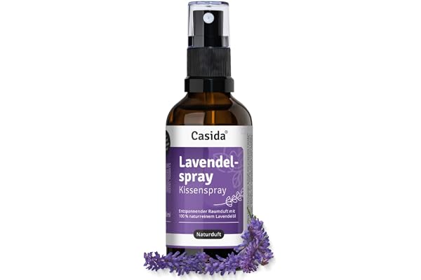 Casida Lavendelspray – Lugnande miljöfördelaktig spray och kudde med äkta naturlig lavendelolja från Frankrike Lavendelspray – perfekt som kuddspray