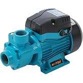 KATSU Industrial Electric Centrifugal Peripheral Water Pump 1/2HP 220V for Clean Water, Suitable for Farm Garden Pool Pond Ta