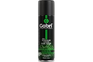 G Gabri Gabri Professional Pro Temporary Colour Hair Spray, Hair Colour Spray, 150 ml (Green, 150 ml)