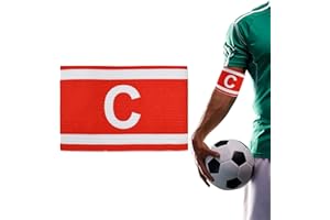 Mezeic Milec Unisex Captain's Armband for Football, Adult & Junior Captain C Arm Band Elastic Soccer Captain Armbands Team Sports Accessories