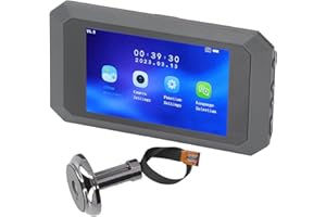 PYHODI Judas de Visionneuse de Porte, Sonnette Vidéo 1080P avec écran Couleur de 3,97 Pouces, Judas de sécurité, Détection de Mouvement, Appel Double Voie, Caméra Judas, Batterie 1400