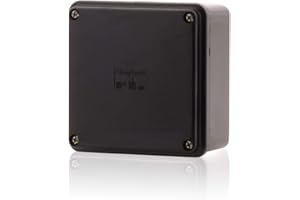 INTRATEC 100% SHOPPING Custodia di montaggio, scatola di derivazione montata a superficie con viti 100x100x50mm, IP65, nero Scatola di distribuzione custodia vuota custodia industriale, adatta per uso esterno