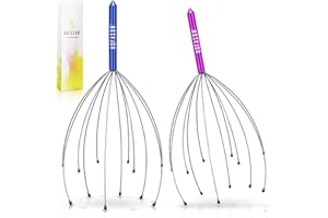 HOFASON Scalp Massagers, Handheld Head Massage Tingler Novelty Gifts for Men Women, Scratcher for Deep Relaxation, Hair Stimulation and Stress Relief, Stocking Fillers Birthday Christmas Gifts (2 Pack)