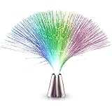 Gmuret Lampada in fibra di vetro con cambio colore, 7 colori Lampada LED in fibra di vetro Cambio colore fluente Lampada retr