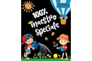 Agenda Maestro 2023 2024: Regalo insegnante Fine Anno | Elegante Pianificatore settimanale 2 pagine = 1 settimana | maestre elementari nido asilo