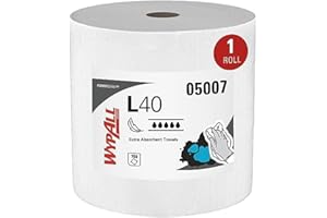WypAll Panni in Rotolo Grande L40 7452 - 1 Rotolo x 750 Fogli a 1 Velo, Bianco