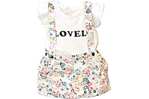 LOVELEGIS Completino estivo bambina salopette vestito casual outfit estivo idea regalo natale compleanno abbigliamento bimba