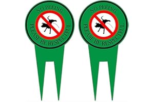 SCOUTTEEMO Double Sided No Pooping Dog Sign No Peeing Sign With Stake Please Keep Off The Grass & Be Respectful Stop Dogs From Pooping Peeing On Lawn