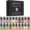 Essential Oils Set - Top 20 Gift Set Oils for Diffusers, Humidifiers, Massages, Aromatherapy, Candle Making, Skin & Hair Care - Peppermint, Tea Tree, Lavender, Eucalyptus, Lemongrass (10mL)