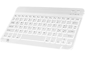 EYERIYO 10" Bluetooth Tastiera Wireless per tablet per iOS e Android, per iPad/Samsung/Lenovo/Huawei/Xiaomi/HONOR/Doogee/HD serie tablet, Layout Italiano (Bianco)