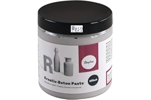 Rayher 34329000 Kreativ-Beton Paste, Dose 250 ml, Betongrau, auf Wasserbasis, Betonpaste für innen und außen, 0.71 x 0.71 x 0.8 cm