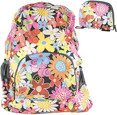 Durable Lightweight Packable Backpack, Water Resistant Foldable Daypacks in Fun Prints & Colors