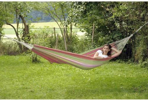 Hammock L Outdoor Garden Hanging (UV and fade resistant, 100% weatherproof, Load capacity: 120 kgs, Color: Bubblegum)