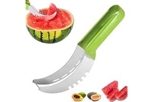 AKAYOO taglia meloni,Affetta Anguria,watermelon Slicer Cutter,coltello Per Anguria, affettatrice Per Anguria,aglia Melone Affetta Anguria,coltello multifunzionale per affettare frutta in acciaio inossidabile