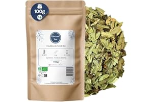 OBVIOUS TEA Feuilles de Séné Bio en Vrac - Tisane Détox, Confort Digestif - Purgatif, Laxatif Naturel - Senna Alexandrina - Agriculture Biologique - Saveur Herbacée - Sachet 100 gr (50 Tasses)
