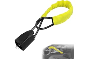 LEIKURVO Blocco Volante Universale con 3 Chiavi Immobilizzatore per Auto, Camper, Furgone (Giallo)