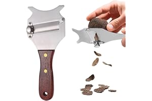 BANJIABB Cortadora De Trufa,Rallador Trufa,Rebanadoras De Trufa,Cortador De Queso Laminador Trufa De Acero Inoxidable,con Cuchilla Ajustable Cortador para La Cocina del Hogar