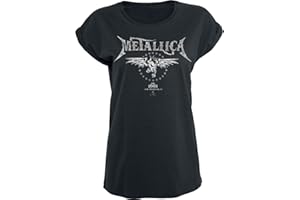 Metallica Biker Frauen T-Shirt schwarz Band-Merch, Bands