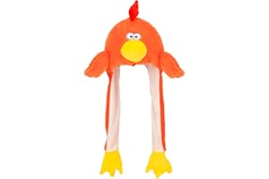 Hopearl Chapeaux D'animaux, Mouvements D'oreilles, Sauts Et éjections, Battant Les Costumes En Peluche, 56cm (Chicken)