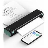 Phomemo M08F Thermodrucker A4 | Mobiler Drucker + 10PCS Thermopapier | Reisedrucker Für Verträge, Rechnungen, Lernnotizen | T