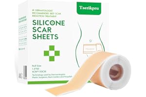 FONCBIEN Parches de Silicona Cicatrizantes para Heridas de Cesárea, Embarazo y Cirugía - Silicone Scar Sheets (4X150 CM)