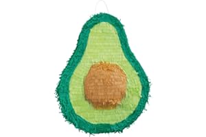 Green Avocado 3D Pinata (38cm x 50cm) - Unique Handcrafted Paper Fiesta Accessory - Perfect for Birthdays, Celebrations, & Fun Avo-Lovers Unite - 1 Pc