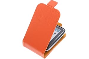 foto-kontor Funda Compatible con Abbott Freestyle Libre 2 Flip Style Estuche para la protección naranjado