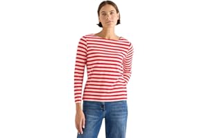 Cecil Damen 3227274 Gestreiftes Basic Shirt (1er Pack)