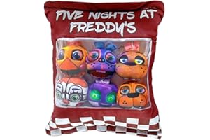 Xinchangda FNAF Plushies Oreiller en peluche avec 6 poupées Fnaf en peluche pour enfant Cadeau d'anniversaire