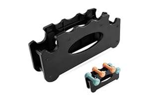 XYUAYAMZ Rastrelliera Pesi, Porta Manubri, Compatto Porta Pesi, Può Contenere 4 Manubri Manubri Leggeri Porta Manubri Palestra Casa, Adatto per Palestre Domestiche, a Doppio Strato, Nero