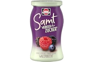 ‎SCHWARTAU Schwartau Samt Weniger Zucker Waldfrucht, zuckerreduzierter Fruchtaufstrich, 255g