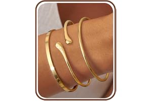 YADOCA 3 stycken armband för kvinnor, guldpläterat rostfritt stål, 18 karat silver, damarmband, smycken för kvinnor