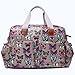 Miss Lulu 4 Piece Butterfly Baby Nappy Changing Bag Set (Grey)