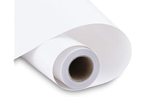 Euschematin Heat Transfer Vinyl Roll 12" x 10ft HTV Iron on Transfer Paper Heat Press Vinyl for DIY T-Shirts,Logo,Hat,and Other Fabrics (White)