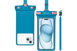 Universelle wasserdichte handyhülle mit Lanyard Handy IP8X Tauchen im Freien Strand unter Wasser bis zu 7,0" wasserdichter beutel 3D nahtlose HD TPU staubdichte Touch-Telefonhülle für iPhone Blue