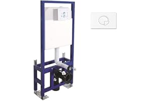 STRUCTIO INTERNATIONAL Cassetta di Risciacquo per Vaso Sospeso Set Incl. Piastra di Azionamento e Angolo di Montaggio Elemento di montaggio per WC