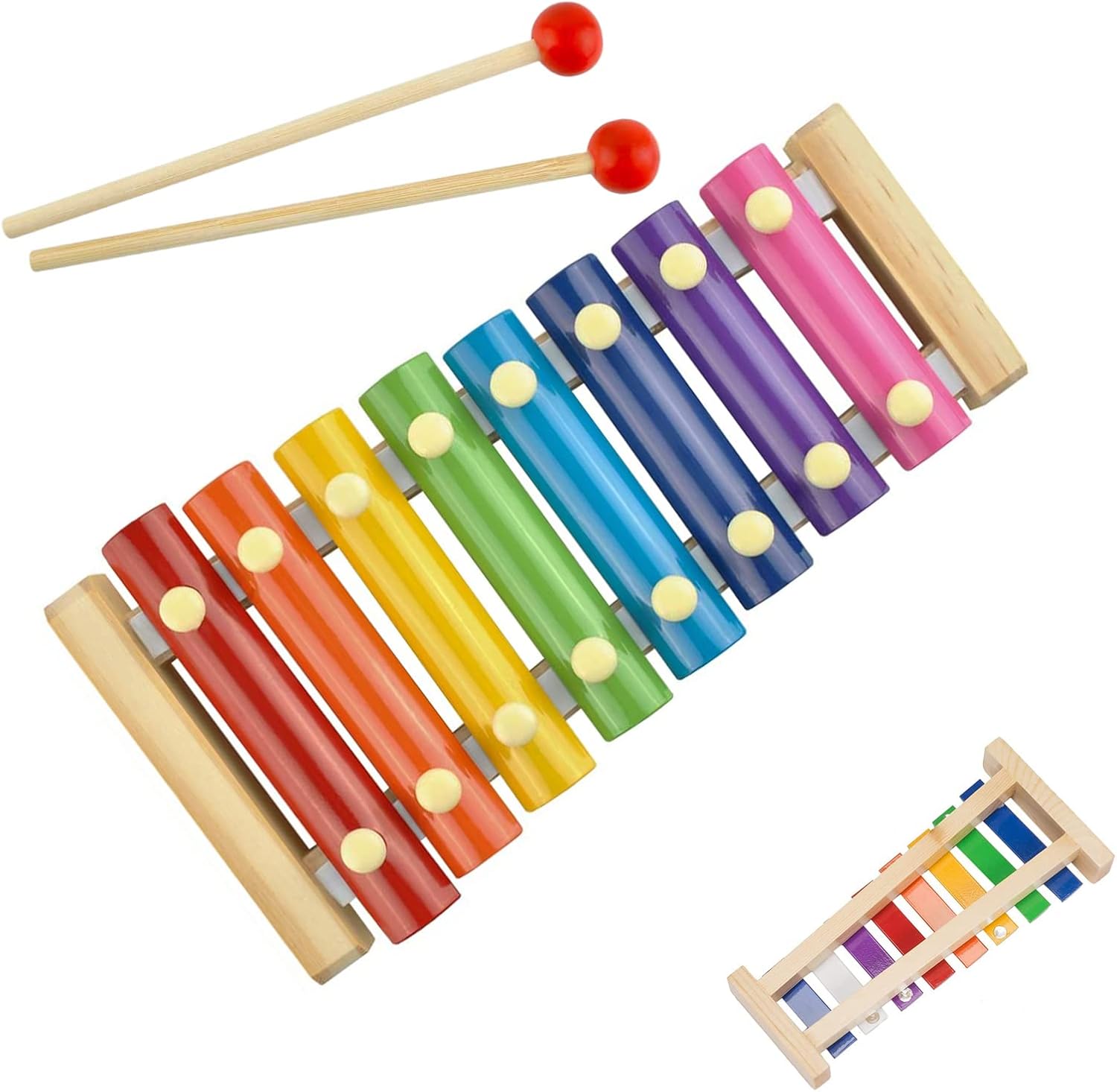 Xilófono para Niños Juguetes Musical De Madera Glockenspiel Instrumentos Musicales Educativos Octava Juguete Musical para Regalos de Niño