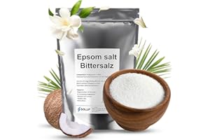 SOLUP Epsom Salz 900g I Badesalz I Bittersalz I Dead sea Salt I Bittersalz zur Darmreinigung I Magnesium Sulfat Badesalz Natur