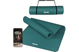 ALPIDEX Tapis de Yoga Épais 1,5 cm 3 Largeurs E-Book Matelas Sport Gymnastique Antidérapant sans Phtalates Sangle Transport Pilâtes Gym Aérobic Stretching Entraînement