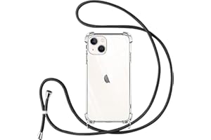 Vauki handyband für iPhone 13 Mini Hülle mit Band Handyhülle Silikon Transparent zum Umhängen Stoßfest mit Kordel Necklace Schnur TPU Bumper Case für iPhone 13mini